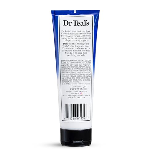 Dr Teal's Pure Epsom Salt Foot Cream by Dr Teal's Pure Epsom Salt Foot Cream with Shea Butter & Aloe Vera & Vitamin E 8 oz / 240 ml (Women)
