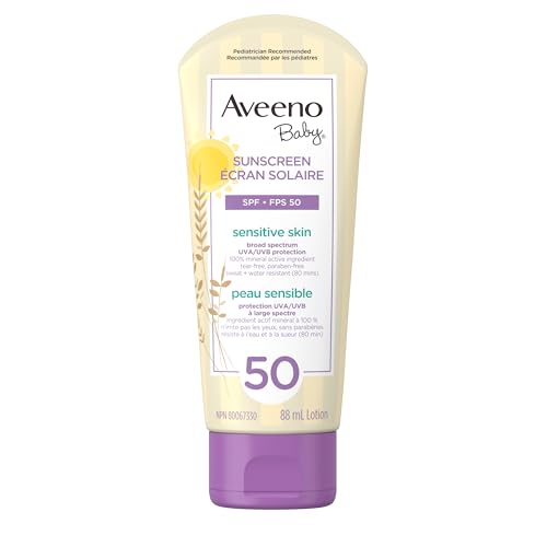 Baby Mineral Sunscreen Lotion SPF 50 with Zinc Oxide Travel Size 88mL