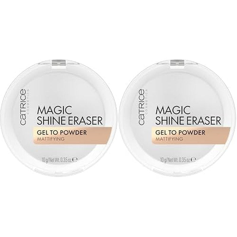 Catrice | Magic Shine Eraser Gel-To-Powder | Instant Matte, Soft-Focus Effect | Transparent, Travel-Friendly Formula | Vegan & Cruelty Free (Pack of 2)