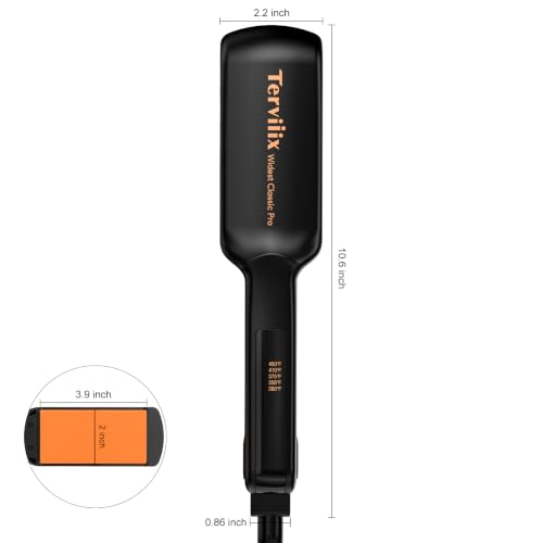 Terviiix 2-Inch Flat Iron Hair Straightener - Orange, Faster Styling for Thick & Coarse Hair