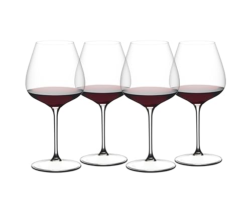Riedel Grape Pinot Noir & Nebbiolo Crystal Wine & Cocktail Glasses 4 Pack – Dishwasher Safe