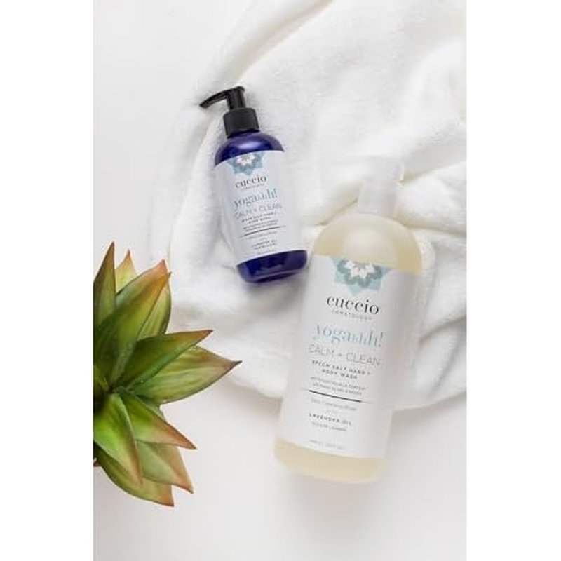 Cuccio Somatology Calm And Clean Epsom Salt Lavender Body Wash - Cleansing, Nourishing Wash And Soak For Pure, Deep, Relaxation - Relief For Sore Muscles - Chemical, Paraben And Dye Free - 8 Oz