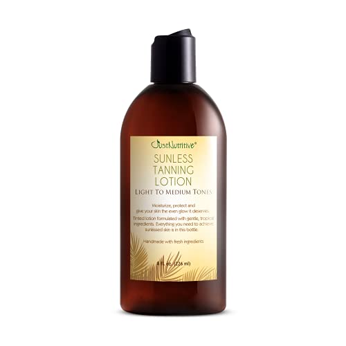 Self Tanner Lotion for Light to Medium Skin - Hydrating Sunless Tan, 8 Oz