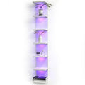 7-Tier Wall Shelf with RGB Lights - White, Remote Controlled, Space-Saving Display