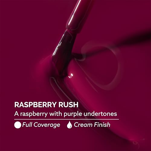 Dazzle Dry Raspberry Rush Nail Lacquer - Long-Lasting, Quick-Drying Polish