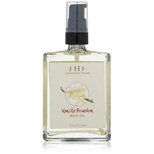 FarmHouse Fresh Vanilla Bourbon Body Oil, Vanilla Bourbon, 4 Fl Oz