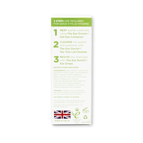 The Eye Doctor Tea Tree Lid Cleanser Twin Pack - 2X 100ml / 3.38 Fl Oz - Sensitive Eye Hygiene