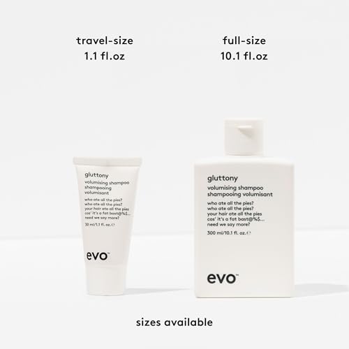 EVO Gluttony Volumizing Sulfate-Free Shampoo 10.1 Fl Oz for Fine Hair - Adds Lift & Color Protection