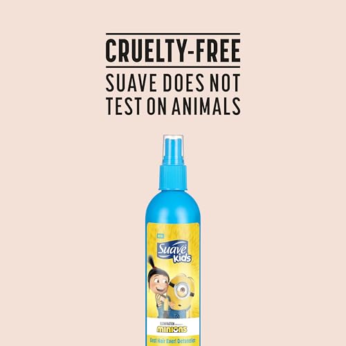 Suave Kids Detangler Spray Minions, Hair Detangling, Removing Knots and Making Kids Locks Soft, Smooth, and Shiny, 10 oz, Pack of 6