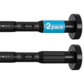 Black 2-Pack Tension Shower Curtain Rods 41-126 Inches No Drilling Outdoor Bathroom