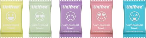 Unifree Compressed Face Towels Tablets - XL Soft Disposable 120 Pack