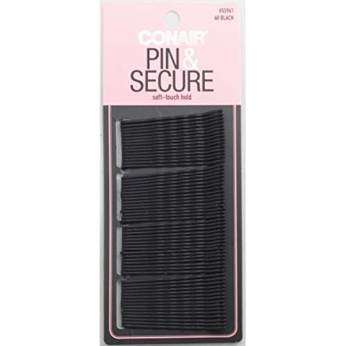 Conair Secure Hold Mini Bobby Pins, Black, 60 pcs