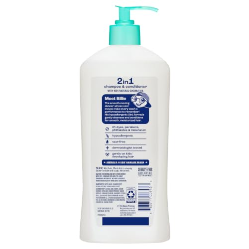 Suave Kids 2-in-1 Coconut Oil Shampoo & Conditioner Set, Tear-Free, 18 Fl oz, Pack of 6