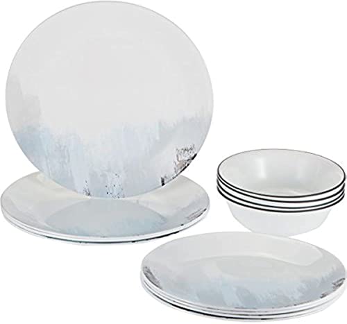 Corelle Tranquil Reflection Chip & Break resistant 12Pc Dinner Set,