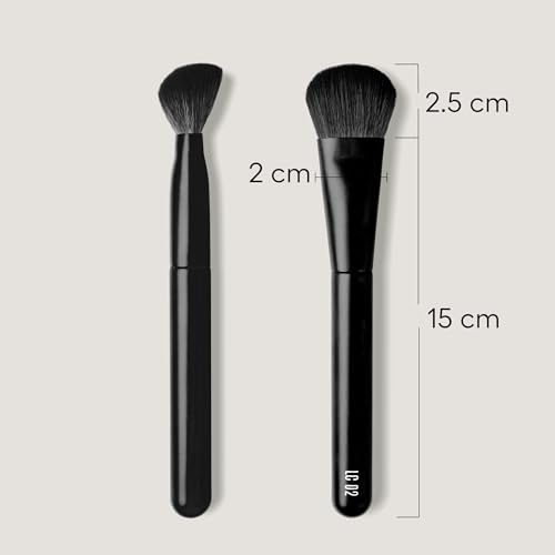 rephr LC 02 Complexion Brush, Synthetic Bristles, Liquid/Cream Contour & Bronzer Application