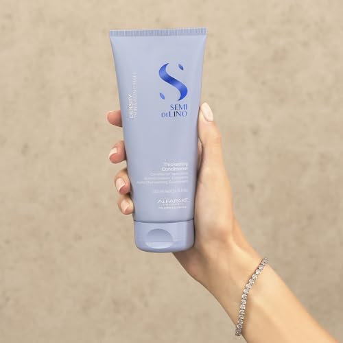 ALFAPARF MILANO Semi di Lino Density Thickening Conditioner 6.76 Fl Oz - Nourishing Color-Safe Volumizer