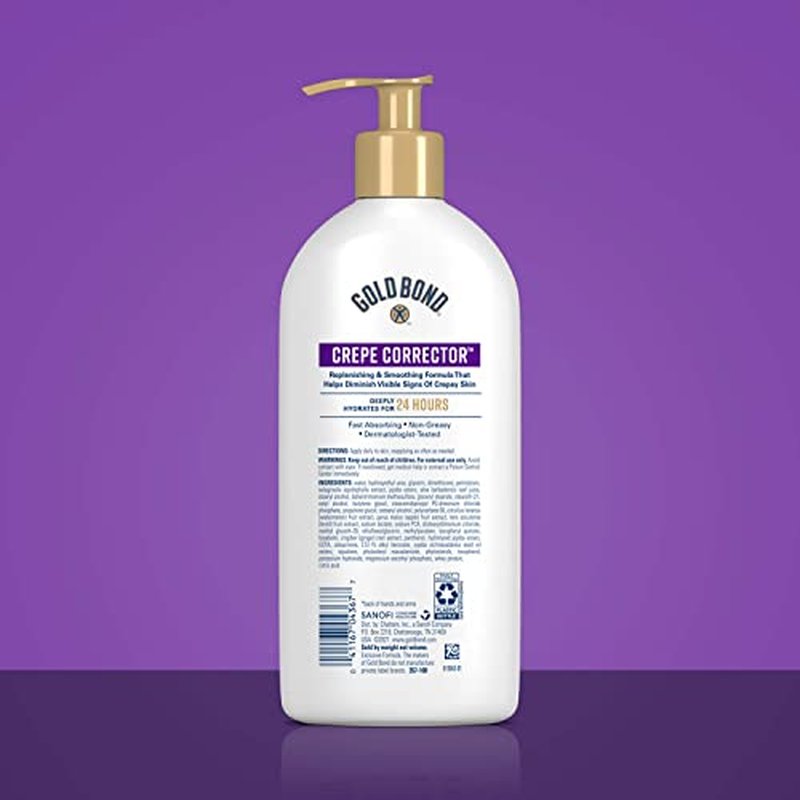 Gold Bond Age Renew Crepe Corrector Body Lotion, Replenishing & Smoothing Formula, 14 oz. & Age Renew Retinol Overnight Body & Face Lotion, With Retinol & Peptide Complex, 13 oz.