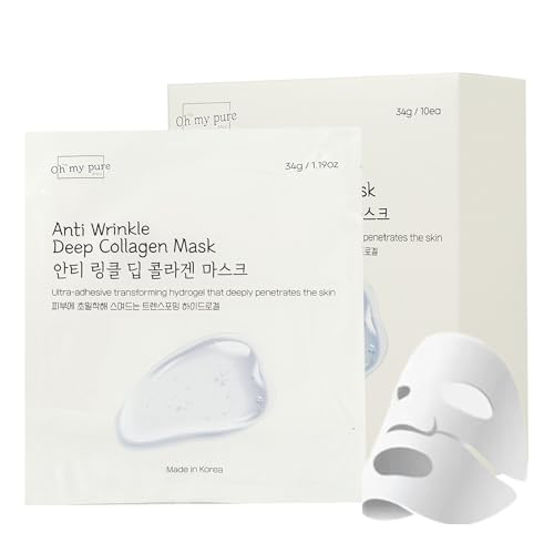 Deep Collagen Hydrogel Face Mask - Anti-Wrinkle & Hydration Set 4+1 - Variation of THIS listing