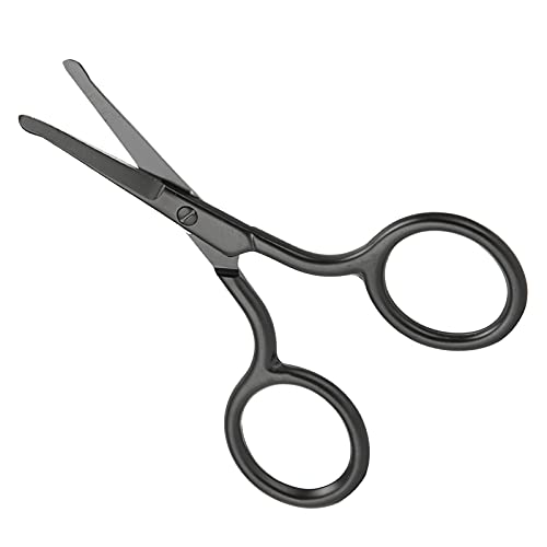Nose Ear Scissors, Nose Hair Scissors Rounded Tip Moustache Beard Eyebrow Grooming Scissor Trimmer for Men