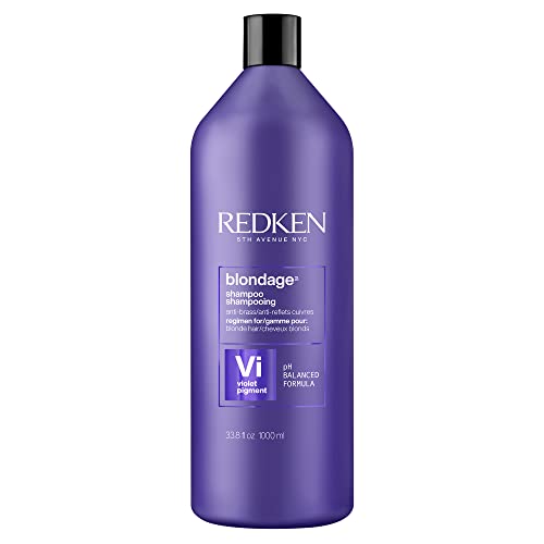 Redken Blondage Purple Shampoo For Blonde, Bleached or Highlighted Hair - Neutralizes Brassy Tones With Salicylic Acid, Color Depositing