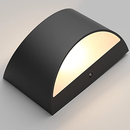 Black Modern LED Wall Sconce Set of 2 - Up & Down Indoor Wall Lights - Warm White 3000K