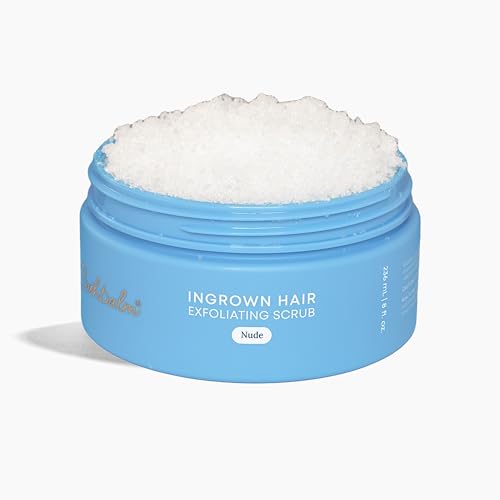 Bushbalm Ingrown Hair Exfoliating Scrub ? Pre-Shave Sugar Scrub for Ingrown Hairs, Razor Bumps & Dry Skin ? Gently Buffs & Soothes Sensitive Skin ? Nude, 236ml