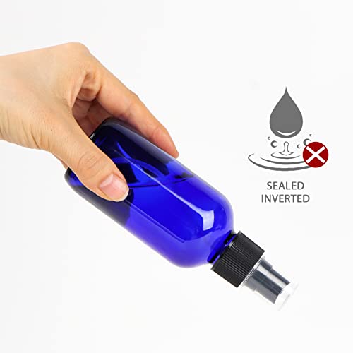 CycleMore Blue Glass Spray Bottles 16 Pack, 4oz Fine Mist Reusable Travel