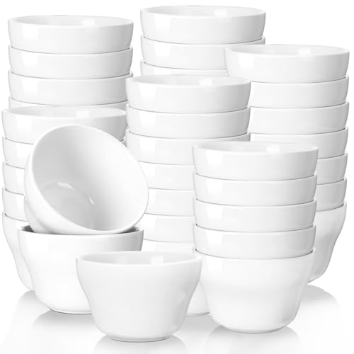 Suclain 8 oz White Porcelain Soup & Dip Bowls Set of 36