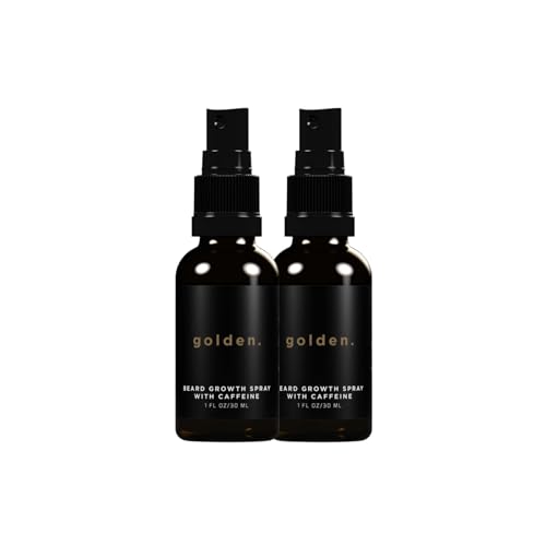 Golden Grooming Beard Growth Spray 1 Oz Pack of 2 - Natural Thickening & Strengthening