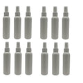 Natural Farms 4 oz White Cosmo Plastic Bottles - 12 Pack Empty Bottle Refillable - BPA Free - Essential Oils - Aromatherapy | White Ribbed Fine Mist Pump Spray Caps- Made in the USA