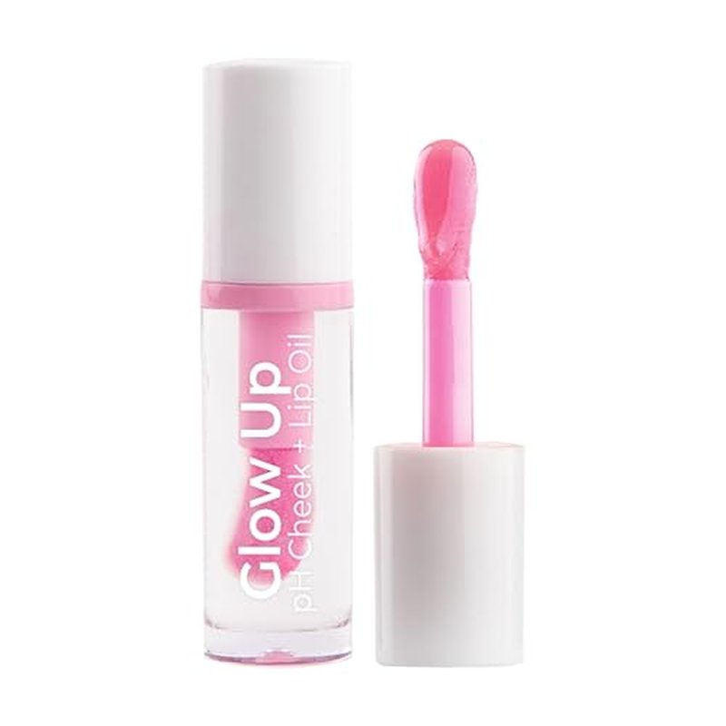 MCoBeauty - Glow Up pH Cheek & Lip Oil - 2-in-1 for Dewy Glow on Lips and Cheeks with Squalane, Jojoba Oil and Vitamin E - Rosy Pink Shade - Stocking Stuffers - 10ml