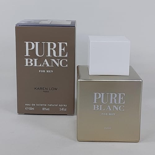 Karen Low Pure Blanc Men's Eau De Toilette Spray 3.4 Fl Oz - Musk & Amber