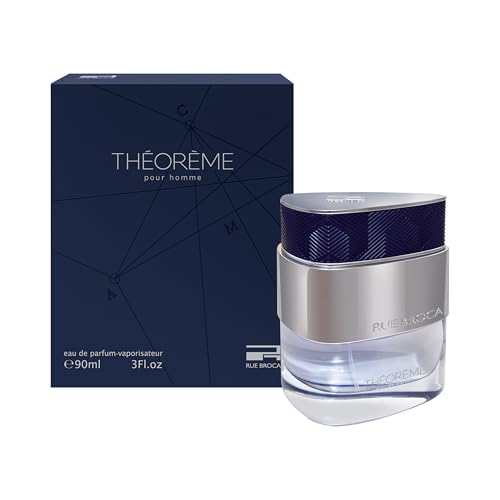 Rue Broca Theoreme Eau de Parfum Spray For Men - Pour Homme, Citrus Amber Patchouli, 3 Fl Oz