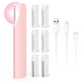 Sonic Dermaplane for Women Face, Dermaplane Razor for Women with LED Light, Rechargeable Facial Hair & Peach Fuzz Remover, 4 Refill Dermablades & 2 Microsmooth Exfoliation Tips, Pink