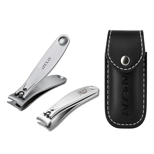 Apexay Solingen Germany Professional Nail Clipper Set Large & Small - Heavy Duty Surgical Steel
