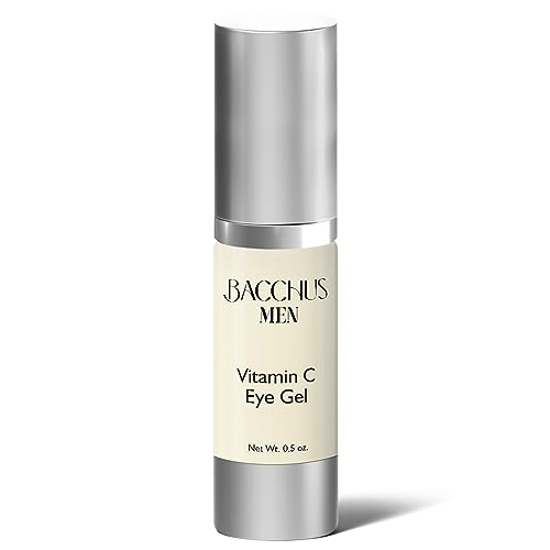 Men Vitamin C Eye Gel for Dark Circles & Puffiness - Anti-Aging & Brightening, 0.5 oz