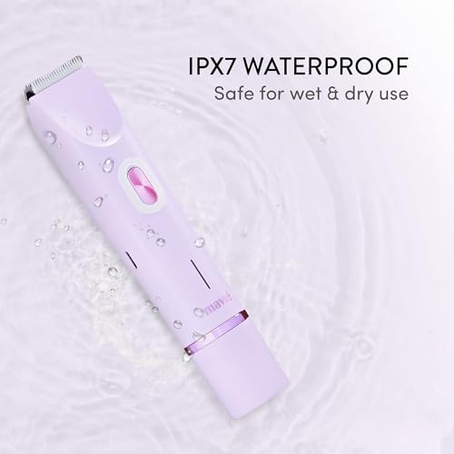 Purple Dual Head Bikini & Facial Trimmer for Women - Cordless Hair Removal Device