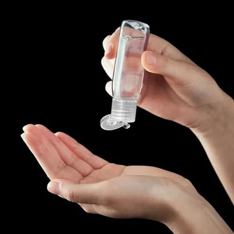110Pcs 1oz (30ml) Plastic Travel Empty Bottles, Clear Flip Cap Squeeze Sample Bottle, Refillable Plastic Containers for Toiletries, Lotion, Shampoo, Cosmetics
