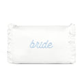 Bride Cosmetic Bag Satin Blue Embroidered Wedding Accessories Gift
