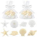 200g Sea Glass Soap Decor White Seashell Decorative Soaps for Bathroom Home Decor Beach Wedding Nautical Wedding Party Favors Beach Bridal Shower Favors