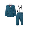 MAGE MALE Boys Multiple Colour Formal Dress Suits 5 Piece Slim Fit Dresswear Suit Set with Kids Suspenders