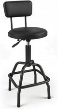 YELLOW JACKET Bar Stool, Adjustable Swivel Stool with Backrest, Height