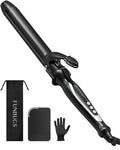 1.25in Double Ceramic Curling Iron by Funbugs – 8in Barrel, 5 Heat Settings, Auto Shut-Off