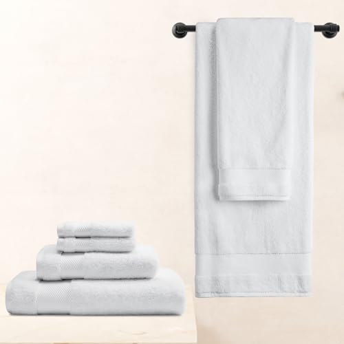 BIOWEAVES 100% Organic Cotton 700 GSM Plush Washcloths 13" x 13" GOTS Certified - White, Pack of 12