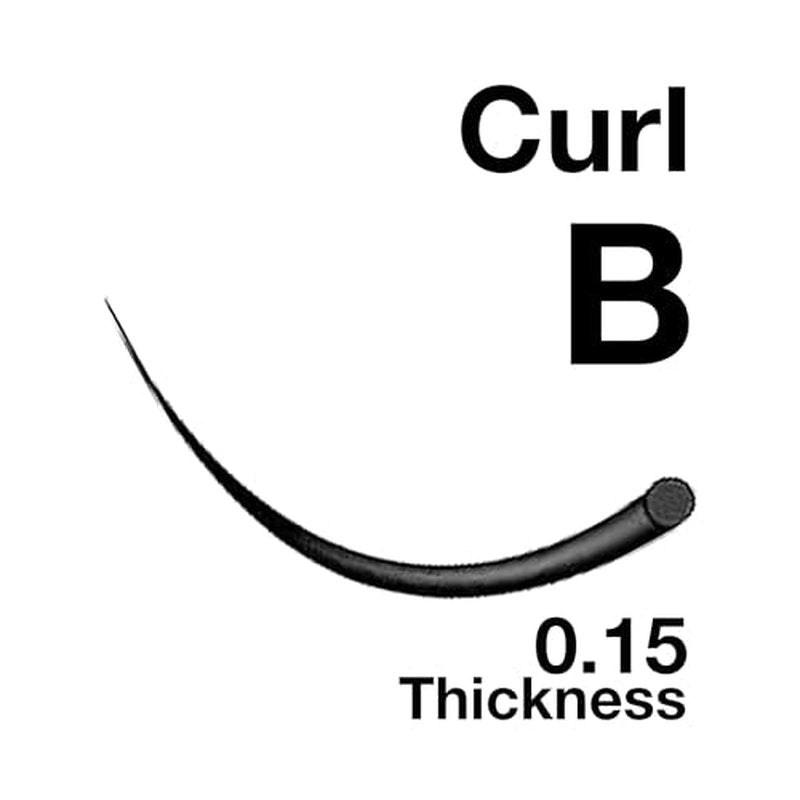 Lash Extensions 0.15mm Thickness B Curl 8mm Length Volume Individual Natural-Looking Eyelashes For Eyelash Extensions(0.15,B,8mm)