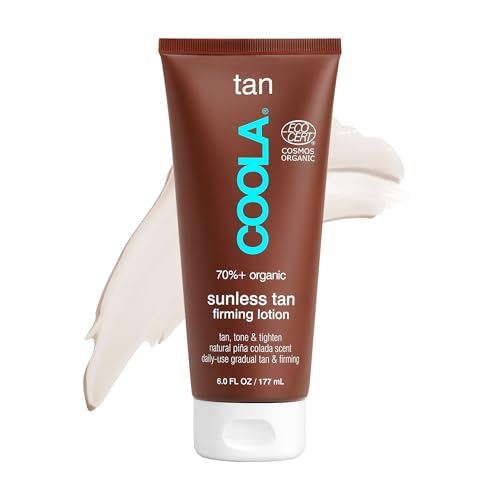 COOLA Organic Sunless Self Tanner Body Firming Lotion, Dermatologist Tested Anti-Aging Skin Care, Vegan and Non-GMO, Pi?a Colada, 6 Fl Oz