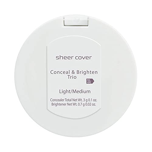 Sheer Cover Flawless Face Kit - Medium Shade 3-Piece Mineral Foundation & Concealer Set with Brushes