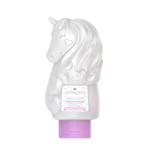 Glimmer Wish Unicorn Kids Conditioner, Fragrance-Free, Organic Oils, Sensitive Skin, 12 Fl Oz