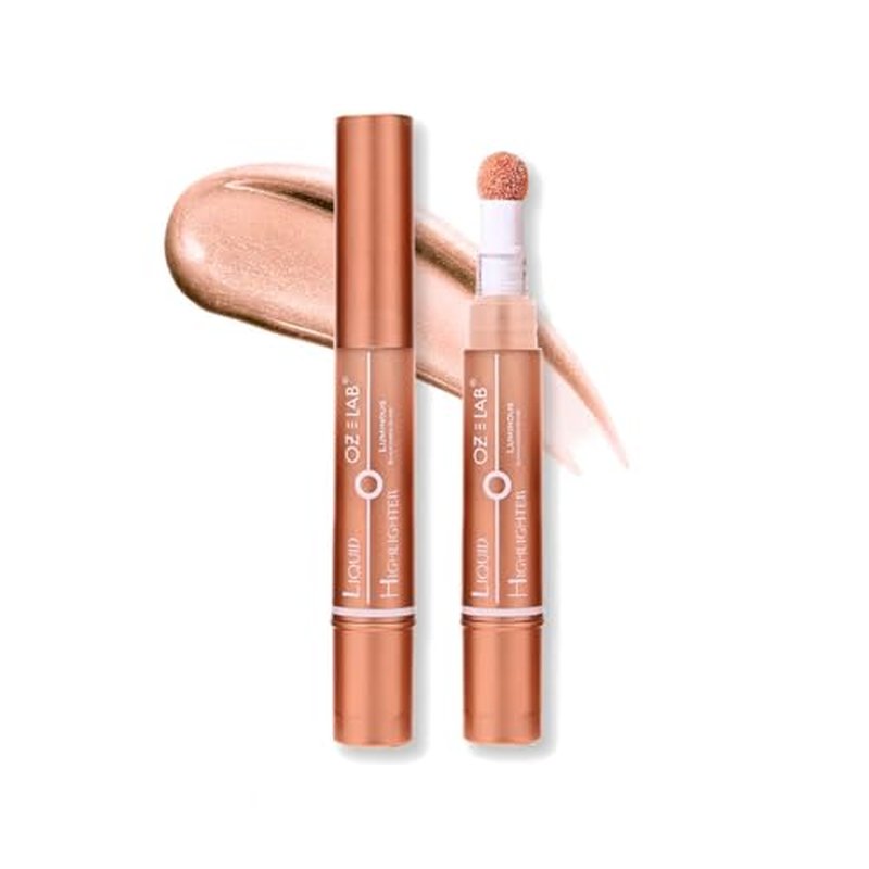Angelo Glow Liquid Highlighter Wand Champagne ? Buildable Illuminating Makeup Stick for Face and Body ? Radiant Finish ? 6ML/0.21FL.OZ£¬PACK OF 1