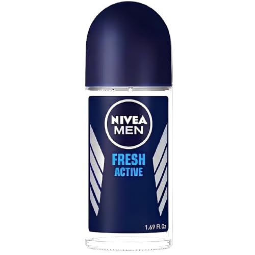 NIVEA Men Fresh Active Roll-On Deodorant 1.7 oz (Pack of 3)